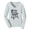 Ladies Long Sleeve Fan Favorite V Neck Tee Thumbnail