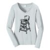 Ladies Long Sleeve Fan Favorite V Neck Tee Thumbnail