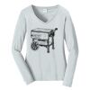 Ladies Long Sleeve Fan Favorite V Neck Tee Thumbnail