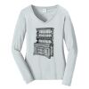 Ladies Long Sleeve Fan Favorite V Neck Tee Thumbnail