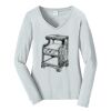 Ladies Long Sleeve Fan Favorite V Neck Tee Thumbnail