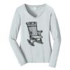 Ladies Long Sleeve Fan Favorite V Neck Tee Thumbnail