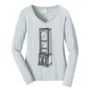 Ladies Long Sleeve Fan Favorite V Neck Tee Thumbnail