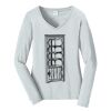 Ladies Long Sleeve Fan Favorite V Neck Tee Thumbnail