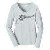 Ladies Long Sleeve Fan Favorite V Neck Tee Thumbnail