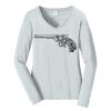 Ladies Long Sleeve Fan Favorite V Neck Tee Thumbnail