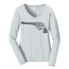 Ladies Long Sleeve Fan Favorite V Neck Tee Thumbnail