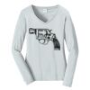 Ladies Long Sleeve Fan Favorite V Neck Tee Thumbnail