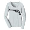 Ladies Long Sleeve Fan Favorite V Neck Tee Thumbnail