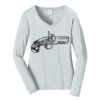 Ladies Long Sleeve Fan Favorite V Neck Tee Thumbnail