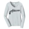 Ladies Long Sleeve Fan Favorite V Neck Tee Thumbnail