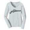 Ladies Long Sleeve Fan Favorite V Neck Tee Thumbnail