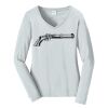 Ladies Long Sleeve Fan Favorite V Neck Tee Thumbnail