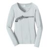 Ladies Long Sleeve Fan Favorite V Neck Tee Thumbnail