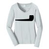 Ladies Long Sleeve Fan Favorite V Neck Tee Thumbnail