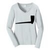 Ladies Long Sleeve Fan Favorite V Neck Tee Thumbnail