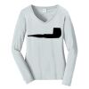 Ladies Long Sleeve Fan Favorite V Neck Tee Thumbnail