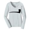 Ladies Long Sleeve Fan Favorite V Neck Tee Thumbnail