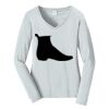 Ladies Long Sleeve Fan Favorite V Neck Tee Thumbnail