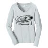 Ladies Long Sleeve Fan Favorite V Neck Tee Thumbnail