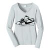 Ladies Long Sleeve Fan Favorite V Neck Tee Thumbnail