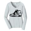 Ladies Long Sleeve Fan Favorite V Neck Tee Thumbnail