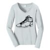 Ladies Long Sleeve Fan Favorite V Neck Tee Thumbnail