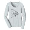 Ladies Long Sleeve Fan Favorite V Neck Tee Thumbnail