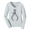 Ladies Long Sleeve Fan Favorite V Neck Tee Thumbnail