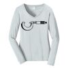 Ladies Long Sleeve Fan Favorite V Neck Tee Thumbnail