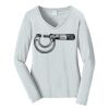 Ladies Long Sleeve Fan Favorite V Neck Tee Thumbnail