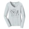 Ladies Long Sleeve Fan Favorite V Neck Tee Thumbnail