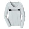 Ladies Long Sleeve Fan Favorite V Neck Tee Thumbnail