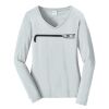 Ladies Long Sleeve Fan Favorite V Neck Tee Thumbnail