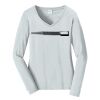 Ladies Long Sleeve Fan Favorite V Neck Tee Thumbnail