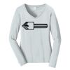 Ladies Long Sleeve Fan Favorite V Neck Tee Thumbnail