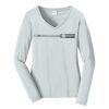 Ladies Long Sleeve Fan Favorite V Neck Tee Thumbnail