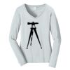 Ladies Long Sleeve Fan Favorite V Neck Tee Thumbnail