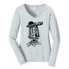 Ladies Long Sleeve Fan Favorite V Neck Tee Thumbnail