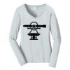 Ladies Long Sleeve Fan Favorite V Neck Tee Thumbnail