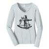 Ladies Long Sleeve Fan Favorite V Neck Tee Thumbnail