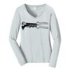 Ladies Long Sleeve Fan Favorite V Neck Tee Thumbnail