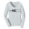 Ladies Long Sleeve Fan Favorite V Neck Tee Thumbnail