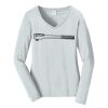 Ladies Long Sleeve Fan Favorite V Neck Tee Thumbnail