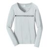 Ladies Long Sleeve Fan Favorite V Neck Tee Thumbnail