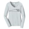 Ladies Long Sleeve Fan Favorite V Neck Tee Thumbnail