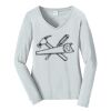 Ladies Long Sleeve Fan Favorite V Neck Tee Thumbnail