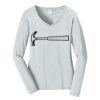 Ladies Long Sleeve Fan Favorite V Neck Tee Thumbnail