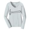 Ladies Long Sleeve Fan Favorite V Neck Tee Thumbnail