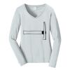 Ladies Long Sleeve Fan Favorite V Neck Tee Thumbnail